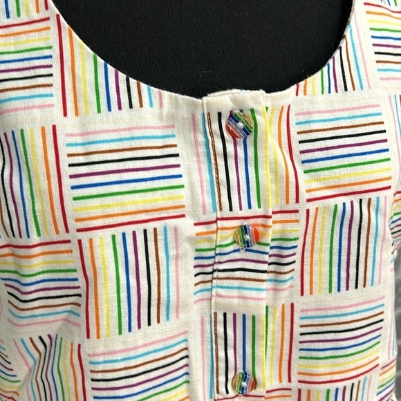 Vintage Target Pride Rainbow Lines‎ Gender Inclusive Linen Dress Size XS - Picture 3 of 10